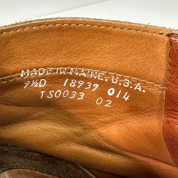 NEW HEELS Rancourt & Co. x Taylor Stitch Moto Boot Brown Made in Maine USA 9.5 D - Picture 9 of 12